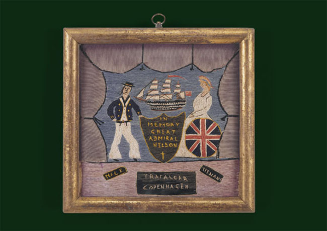 Admiral Lord Nelson Commemorative Silkwork Circa 1830-1850
